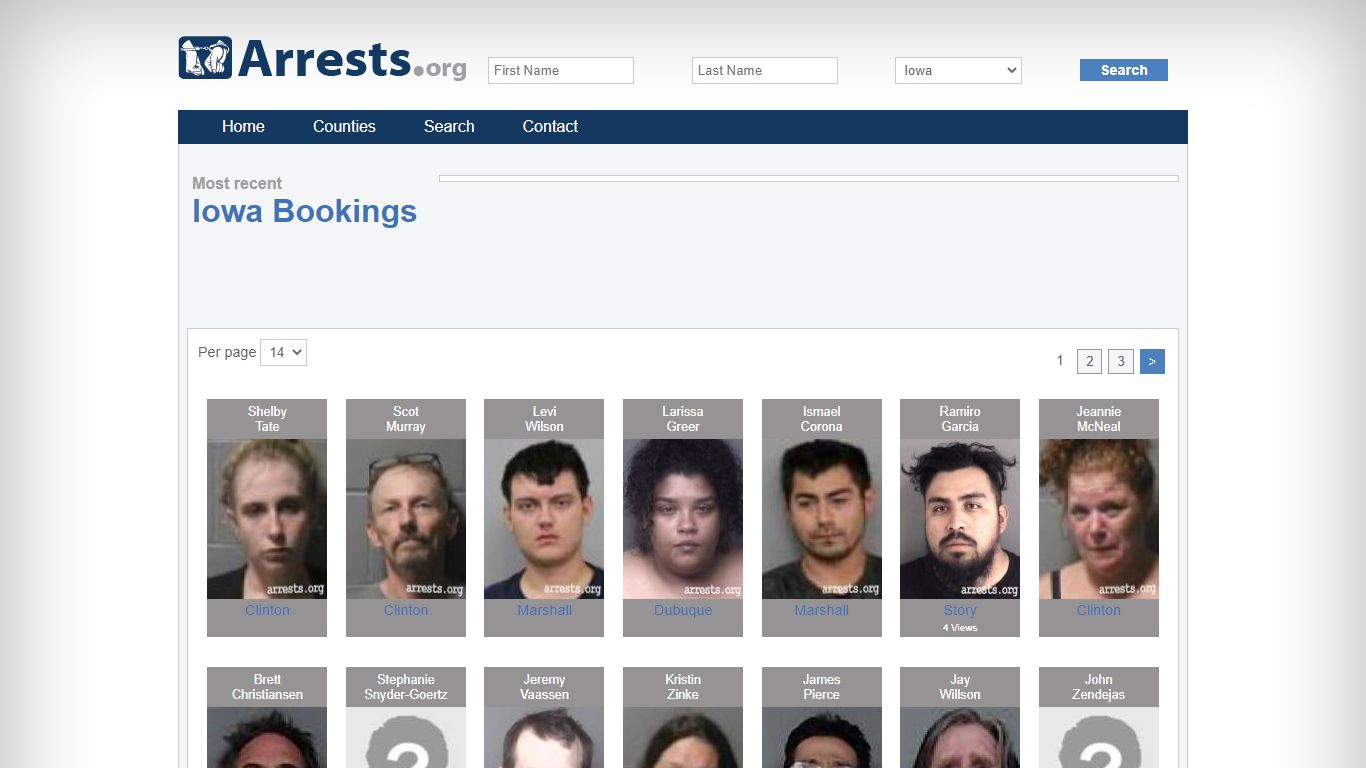 Iowa Arrests and Inmate Search